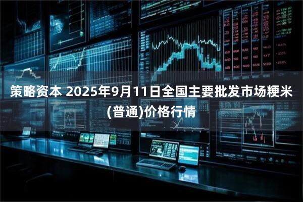 策略资本 2025年9月11日全国主要批发市场粳米(普通)价格行情